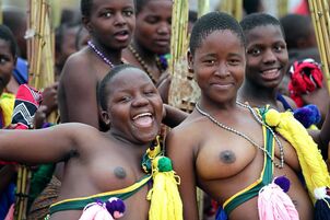 Real african ladies topless, bare