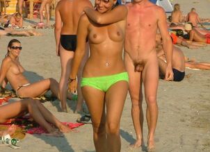 See these sleek nudists have fun..