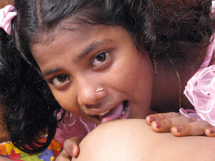 Indian lesbos tongue smooch before