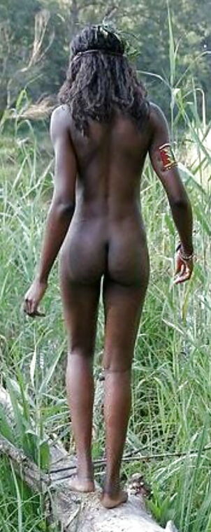 Naked and bra-less tribal girls,