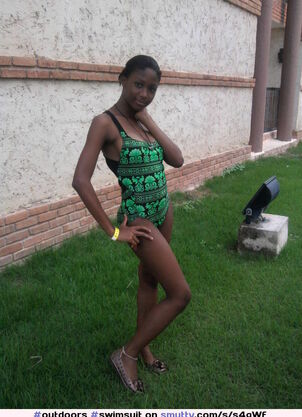 #outdoors #swimsuit #ebonybabe